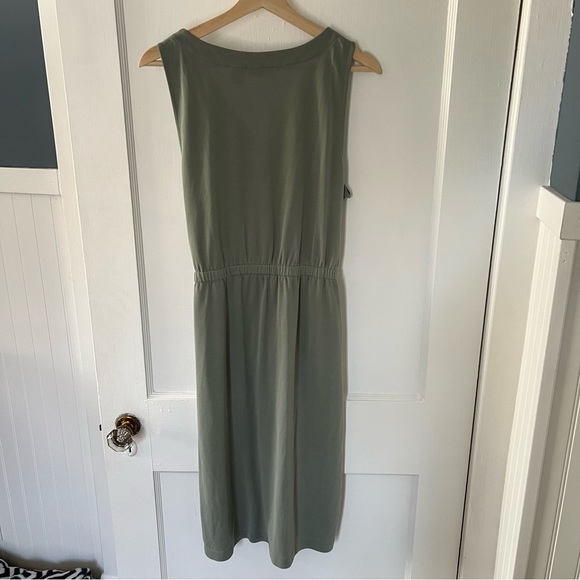 Tahari Modal Button Up Dress in Sage Green Size-L - Picture 7 of 8